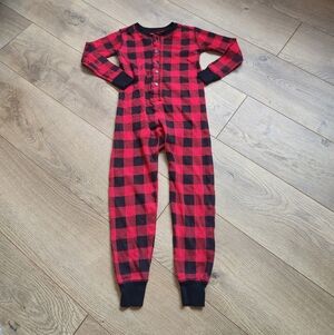 Size 2 Boys Buffalo Plaid Footless pjs